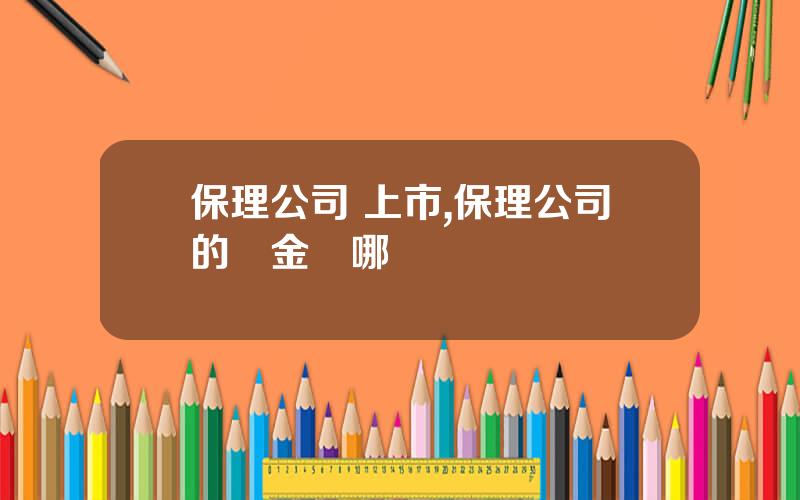 保理公司 上市,保理公司的資金從哪兒來